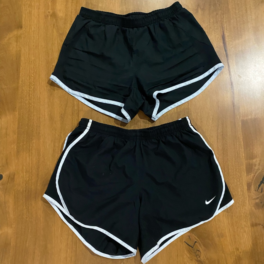 NIKE RUNNING SHORTS - 2 PAIR - Youth large & women’s XS